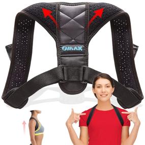 img 3 attached to 👍 OMAX Posture Corrector: Effective Upper Back Spine Brace for Men & Women, Supportive Shoulder Neck Clavicle Corrector with Comfortable Adjustability, Ideal for Sizes 32-45 Inches Chest Circumference