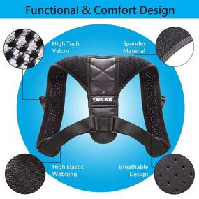 img 1 attached to 👍 OMAX Posture Corrector: Effective Upper Back Spine Brace for Men & Women, Supportive Shoulder Neck Clavicle Corrector with Comfortable Adjustability, Ideal for Sizes 32-45 Inches Chest Circumference