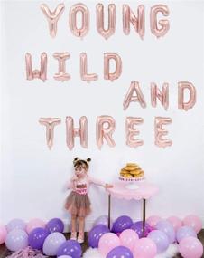 img 2 attached to 🎈 JeVenis Young Wild and Three Balloon Banner Set: Perfect 3rd Birthday Decorations for Girls