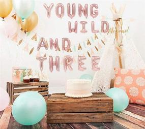 img 1 attached to 🎈 JeVenis Young Wild and Three Balloon Banner Set: Perfect 3rd Birthday Decorations for Girls