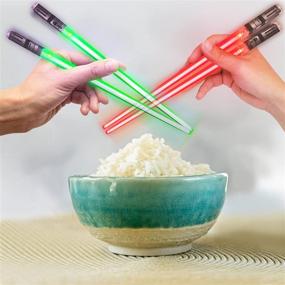img 2 attached to 🍽️ Chop Sabers Light Up LightSaber Chopsticks: Experience Illuminating Dining with 4 Pairs of Dynamic Colors (Red, Blue, Green, Purple)