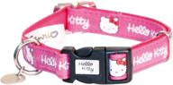 🐱 leatherette adjustable collar for hello kitty logo