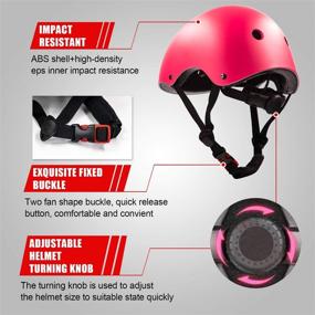 img 1 attached to 🚴 2-8 Years Toddler Helmet & Kids Knee Pads: Ideal Protection for Youth Bike, Skateboard, Roller, and Other Extreme Sports Activities