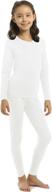 🔥 cozy girls' thermal underwear set: long johns with fleece lining for extra warmth logo