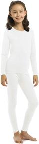 img 4 attached to 🔥 Cozy Girls' Thermal Underwear Set: Long Johns with Fleece Lining for Extra Warmth