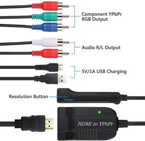 img 2 attached to 🔌 Конвертер HDMI в YPbPr eSynic - идеальный конвертер HDMI в компонент для TVBOX VHS VCR DVD-рекордеров - Полная поддержка Full HD 720P/1080P!