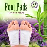 🌿 organic sleep better & anti-stress relief foot patches - (20pcs) natural plant foot care bamboo and lavender cleansing mask for feet health care logo