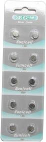 img 1 attached to Pack of 10 Eunicell SR621SW SR621W 364 Silver Oxide Button Cell Batteries 1.55V – Long Shelf Life, Zero Mercury (with Expire Date Marked)