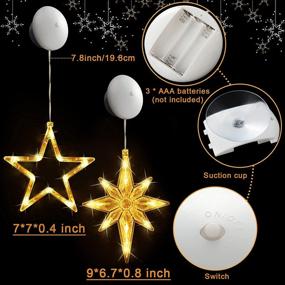 img 2 attached to 🎄 Christmas Indoor Window Light Decoration - 3 Pack, Backdrop String Lights for Outdoor and Indoor Home, Bedroom, Wedding, Party, Holiday Wall - Includes 1 Polaris and 2 Stars - Warm White