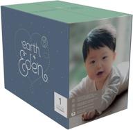 👶 earth and eden white baby diapers, size 1, 176 count logo