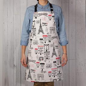 img 1 attached to Authentic Now Designs Paris Je Taime Basic Cotton Kitchen Chef's Apron for Stylish Cooks