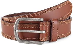 img 3 attached to Genuine Leather Stitched Antique Finished Men's Accessories in Belts