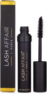 🖤 black safe eyelash extension mascara by lash affair - highly pigmented, long lasting, non-flakey, cruelty free - made in usa - 4 month supply logo
