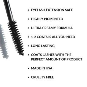 img 2 attached to 🖤 Black Safe Eyelash Extension Mascara by Lash Affair - Highly Pigmented, Long Lasting, Non-Flakey, Cruelty Free - Made in USA - 4 Month Supply
