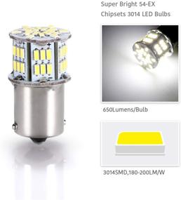 img 2 attached to Luyed 2 x 650 Lumens 1156 1141 1003 LED Bulb: Ideal for Backup, Brake, Tail, RV Lights - Xenon White, 12V-24V