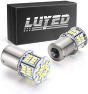 luyed 2 x 650 lumens 1156 1141 1003 led bulb: ideal for backup, brake, tail, rv lights - xenon white, 12v-24v logo