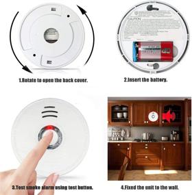 img 1 attached to 🔥 UL Listed Photoelectric Smoke Detectors – 2 Pack Fire Alarms, 9V Battery Operated (10 Year Life Time)