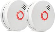 🔥 ul listed photoelectric smoke detectors – 2 pack fire alarms, 9v battery operated (10 year life time) логотип