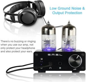 img 2 attached to 🎧 Ошеломляющее звучание: Исследуйте головной усилитель для наушников SMSL T2 с вакуумными лампами для непревзойденного качества звука