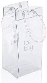 img 4 attached to Convenient Sohapy 2 Pack Clear Ice Wine Bag Pouch Cooler with Handle - Perfect for Parties, Outdoors, Champagne, Cold Beer, and White Wine (2)