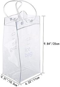 img 3 attached to Convenient Sohapy 2 Pack Clear Ice Wine Bag Pouch Cooler with Handle - Perfect for Parties, Outdoors, Champagne, Cold Beer, and White Wine (2)