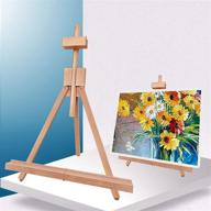 🎨 miratuso painting easel: foldable wooden tabletop stand for artists, beginners, and students - holds up to 21" canvas logo
