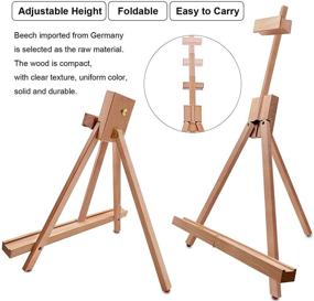 img 2 attached to 🎨 Miratuso Painting Easel: Foldable Wooden Tabletop Stand for Artists, Beginners, and Students - Holds up to 21" Canvas