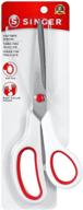 🧵 singer fabric scissors, 1-pack, red &amp; white - comfort grip for enhanced sewing efficiency logo