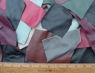 🎨 2 lbs 10 sf mixed colors scrap upholstery leather craft logo