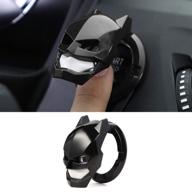 🚗 black abs car engine start button cover for general motors ignition switch, decorative cover for auto interior, ignition accessories bat car start ring logo