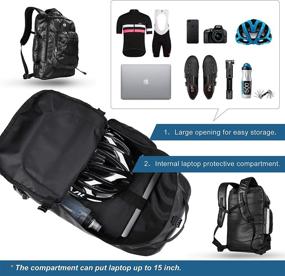 img 1 attached to 🚲 HUNTVP 3-in-1 Bike Bag: Rack Saddle, Backpack, and Shoulder Bag with Rain Cover