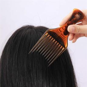 img 1 attached to 🏿 Frcolor Afro Hair Pick Comb для создания объема без пушистости и стайлинга