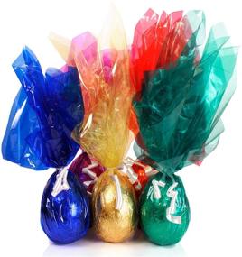 img 1 attached to 120-штучных цветных целлофанных листов - 7,5x7,5 дюймов - упаковка конфет, ремесла своими руками и декор - цветные прозрачные листы в 8 ярких цветах.