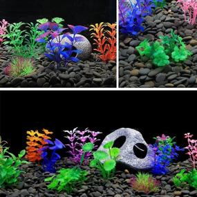 img 1 attached to CousDUoBe 13 Pcs Artificial Aquatic Plants: Enhance Your Fish Tank with Small, Lifelike Plastic Decorations - 4.5 inch Size, Perfect for Home Décor!
