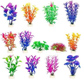 img 4 attached to CousDUoBe 13 Pcs Artificial Aquatic Plants: Enhance Your Fish Tank with Small, Lifelike Plastic Decorations - 4.5 inch Size, Perfect for Home Décor!