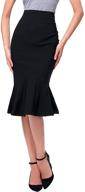 👗 stylish and sophisticated: kate kasin women's elegant high waist mermaid bodycon midi skirt logo