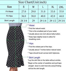 img 2 attached to 👗 Stylish and Sophisticated: Kate Kasin Women's Elegant High Waist Mermaid Bodycon Midi Skirt