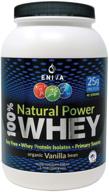 🥤 eniva natural power 100% whey protein powder - organic vanilla | clean protein for everyone & keto | high protein, low carb | gluten free, non gmo, soy free | whey (wpi) isolate primary | usa made 2.75 lbs logo