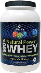 img 4 attached to 🥤 ENIVA Natural Power 100% Whey Protein Powder - Organic Vanilla | Clean Protein for Everyone & Keto | High Protein, Low Carb | Gluten Free, Non GMO, Soy Free | Whey (WPI) Isolate Primary | USA Made 2.75 lbs