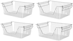 img 4 attached to 🧺 BlitzLabs 14'' Stackable Storage Baskets: Efficient Wire Organizers for Kitchen, Pantry & Bathroom - Set of 4