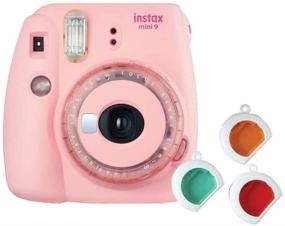 img 3 attached to Фотокамера Fujifilm Instax Mini 9 с мгновенным пленочным фотопленкой (розовый цвет с прозрачными акцентами) в комплекте с двумя пленочными картриджами (2 предмета)