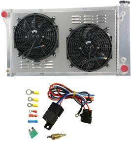 img 4 attached to 🔥 OzCoolingParts 3-Row Core Aluminum Radiator + Dual 12-Inch Fans with Louver Shroud + Thermostat/Relay Wire Kit - Compatible with 1967-1972 68 69 70 71 Chevy C10 C20 K10 K20 K30 Pickup Trucks and Various GMC Models