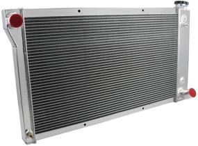 img 1 attached to 🔥 OzCoolingParts 3-Row Core Aluminum Radiator + Dual 12-Inch Fans with Louver Shroud + Thermostat/Relay Wire Kit - Compatible with 1967-1972 68 69 70 71 Chevy C10 C20 K10 K20 K30 Pickup Trucks and Various GMC Models