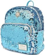 frozen reversible sequin backpack by loungefly logo