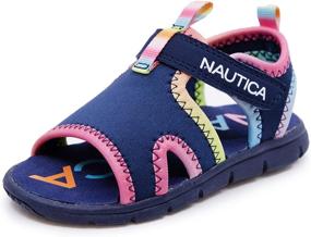 img 4 attached to 👟 Детские спортивные сандалии Nautica для малышей: Премиальные мальчики сандалии для активных игр