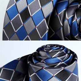 img 2 attached to HISDERN Extra Necktie Pocket Square Men's Accessories for Ties, Cummerbunds & Pocket Squares