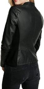 img 3 attached to 🧥 Women's Lambskin Leather Motorcycle Bomber Biker Jacket - Trailblazerzz Collection