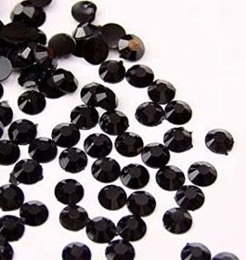 img 1 attached to 💎 Stunning 1440pcs Jet Black Rhinestones - 3mm Flat Back Round Brilliant Cut 10ss