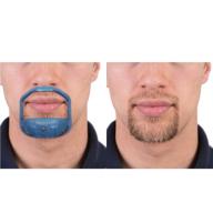 🧔 set of 5 french beard and goatee shaving templates for perfect symmetry and reduced shaving time - blue beard trimming tool and guide for home shaving logo