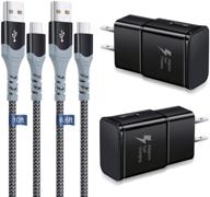 🔌 eversame adaptive fast wall charger adapter with usb type-c cable - compatible with samsung galaxy s20/s10/s9/s8/edge/plus/active, note 10/9/8, lg g6/g5/v30/v20, nexus 5x/6p (black) - ultimate charging kit! logo